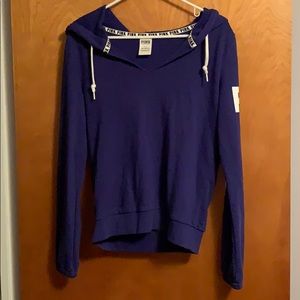 Purple PINK v neck hoodie